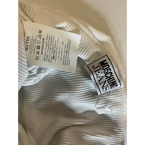 Moschino Jeans Strapless White Polyester Cropped Top Size M - Picture 4 of 4